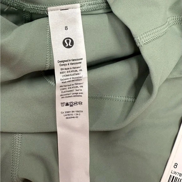 NWT Lululemon Align HR Shorts & Tank in Sage Size 8 - Picture 4 of 5
